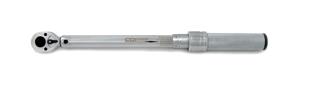 CDI 3/8 Inch Drive Adjustable Click Torque Wrench, Range 30-250 In Lbs / 4-27...