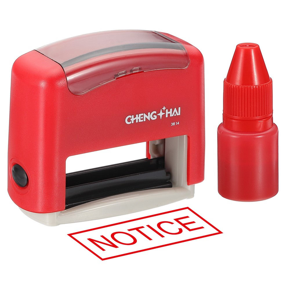 Notice Self Inking Stamp Ink Stamp, Office Stamps with Red Ink