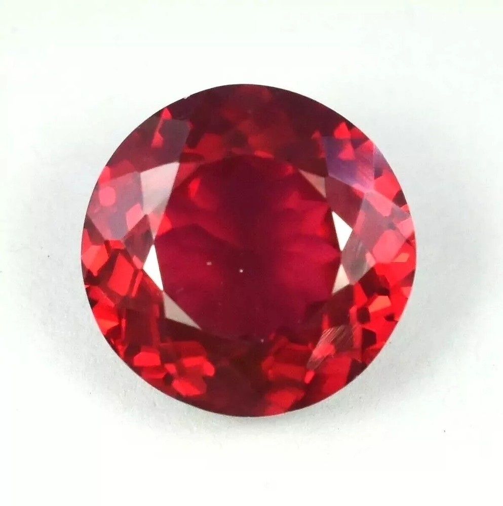 Natural Red Burma Ruby Round Cut Certified Unheated Loose Gemstone 9.26 Ct