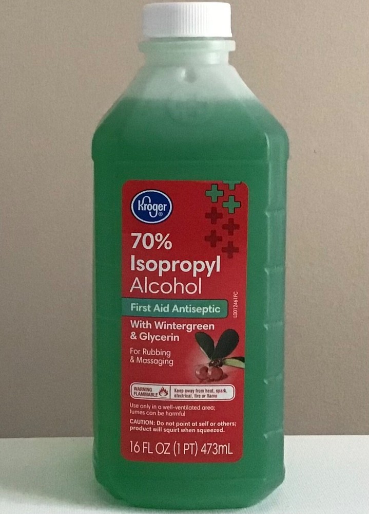 70% WINTERGREEN Isoprophyl Rubbing Alcohol  16 OZ  XL Bottle NEW, SEALED!