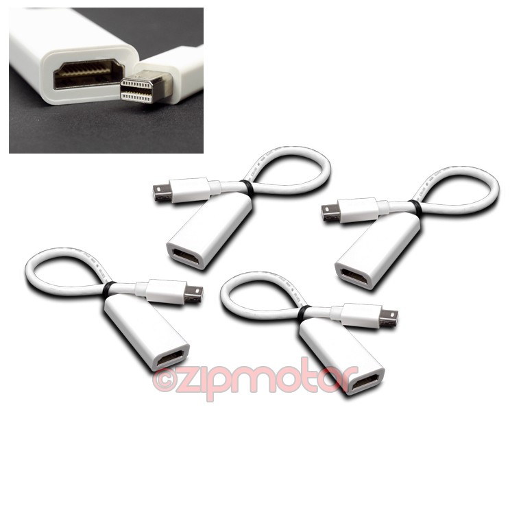 4-Pack Mini DisplayPort/Thunderbolt to HDMI Adapters for MacBook iMac Mac Pro