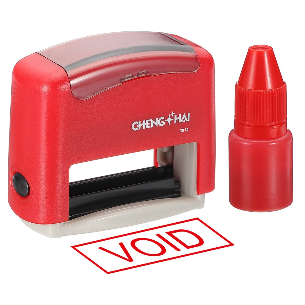Void Self Inking Stamp Ink Stamp, Office Stamps with Red Ink