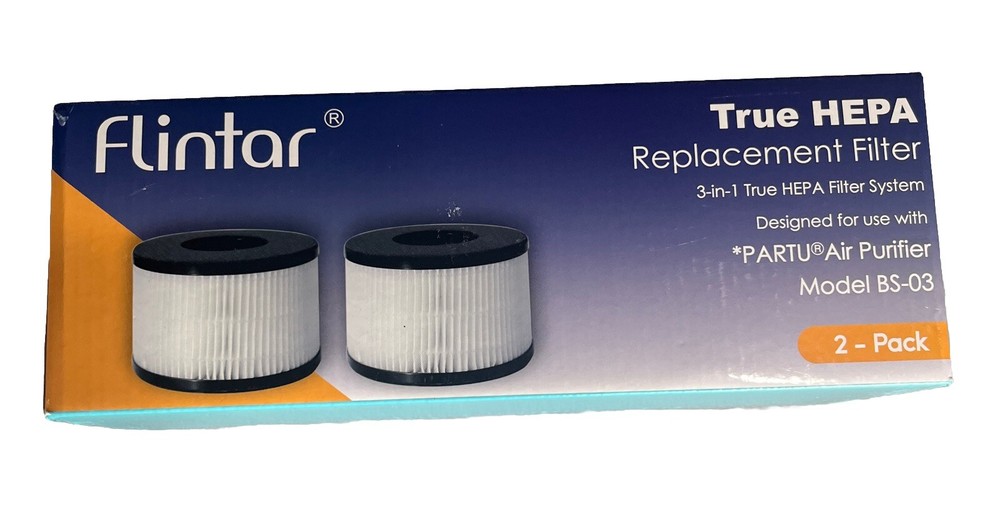 3-in-1 True HEPA H13 Replacement Filters 2 Pack for Model BS 08