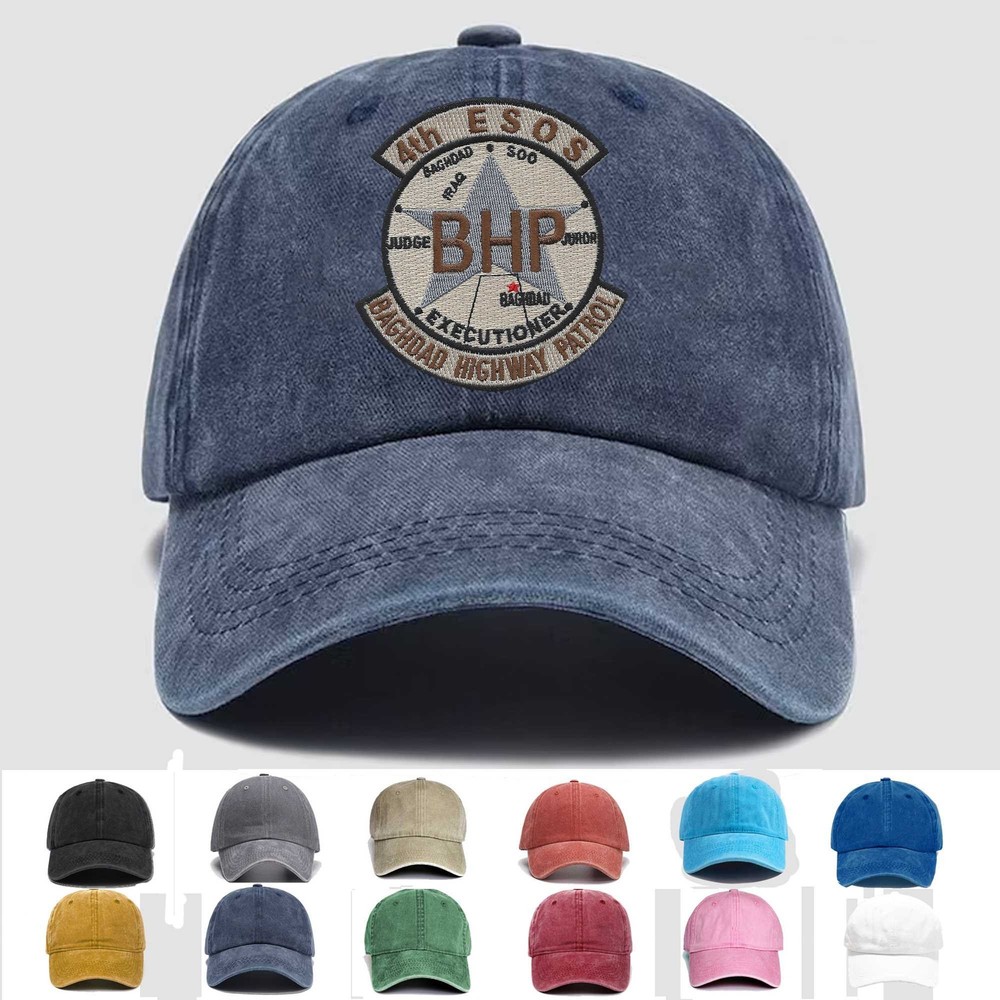 Custom Embroidered Hat 4th ESOS BHP OIF Desert, Veteran Cap, Trucker Hat, Gift