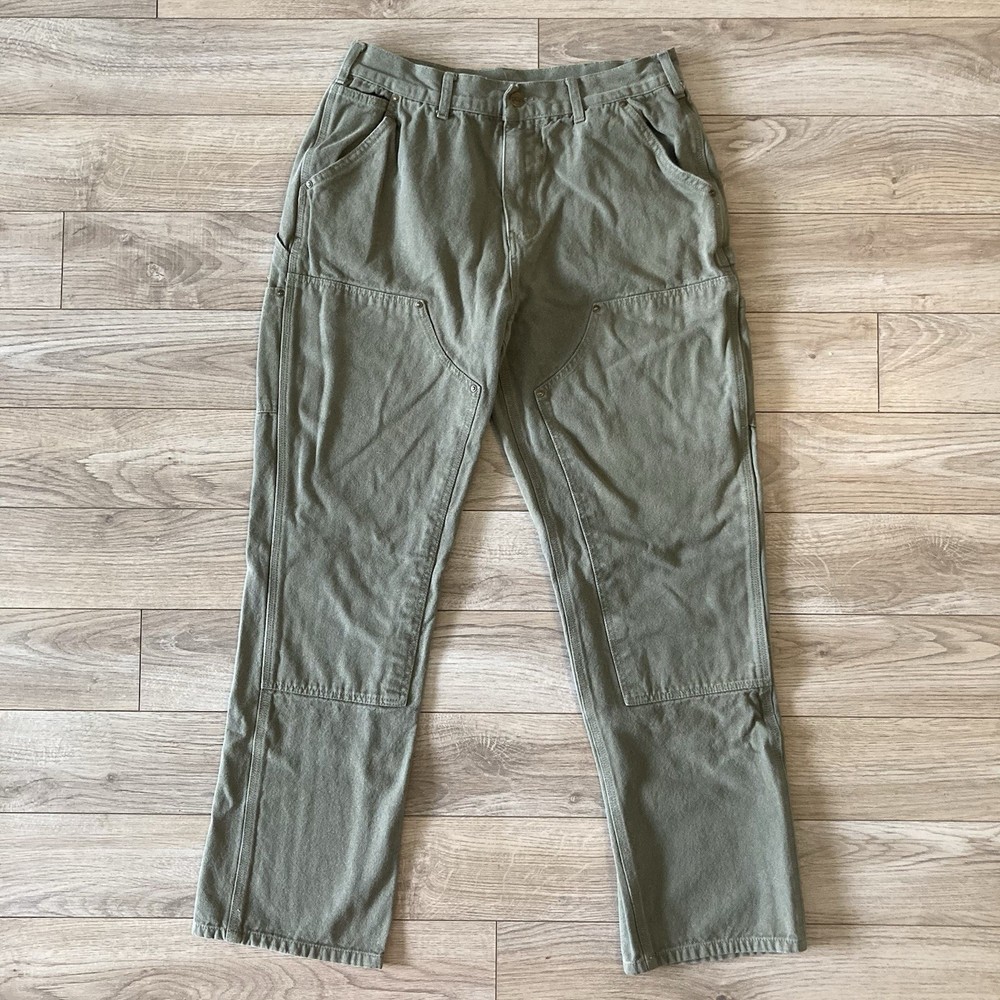 Green Carhartt Double Knee Carpenter Pants 32x32-image