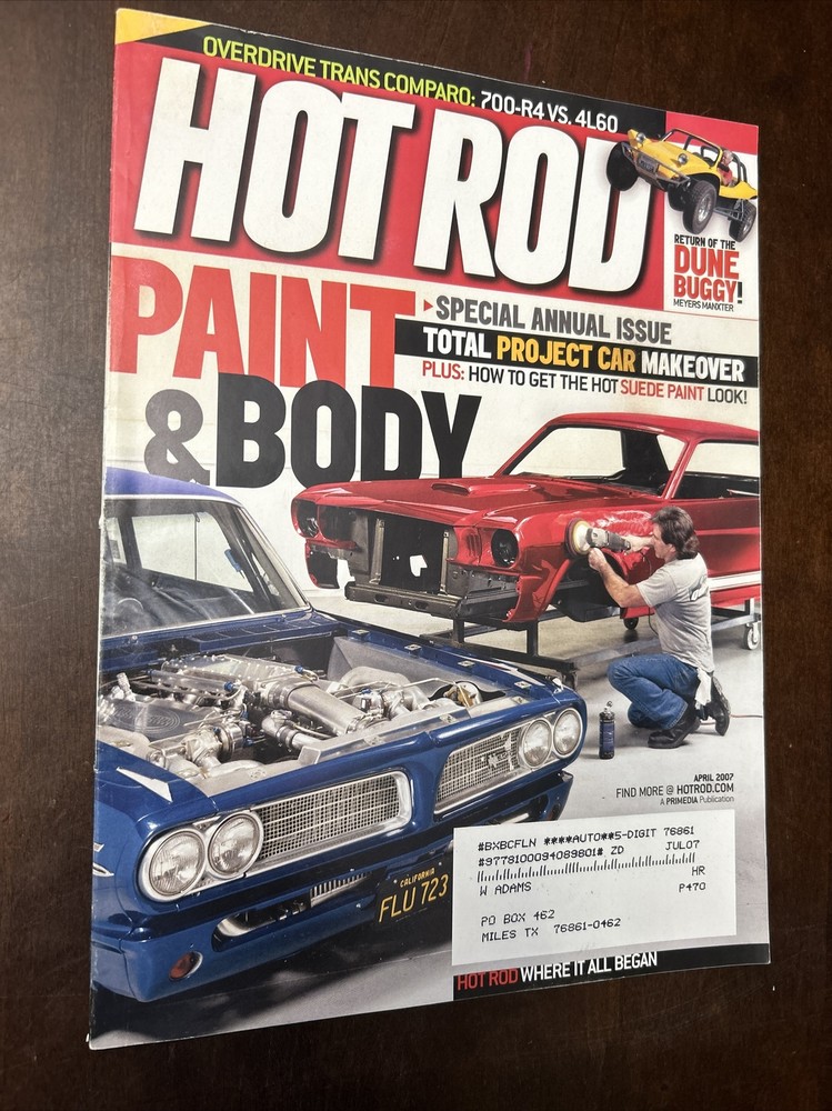 HOT ROD MAGAZINE APRIL 2007 Paint and Body