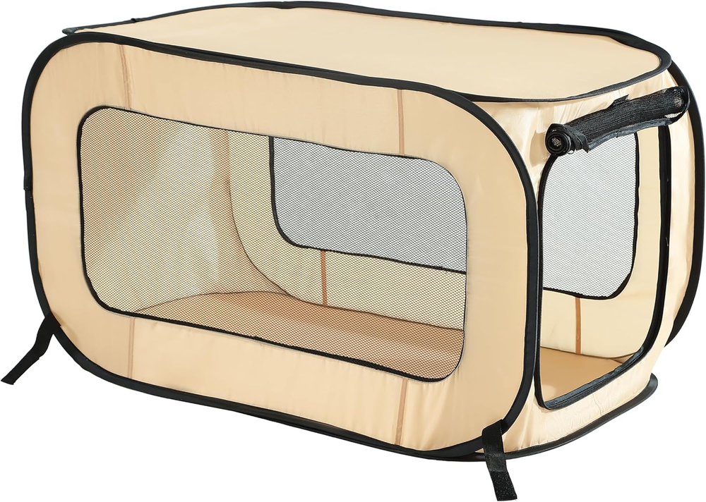 Portable Collapsible Pop-Up Kennel for Cats and Dogs 40L x 27W Travel Crate