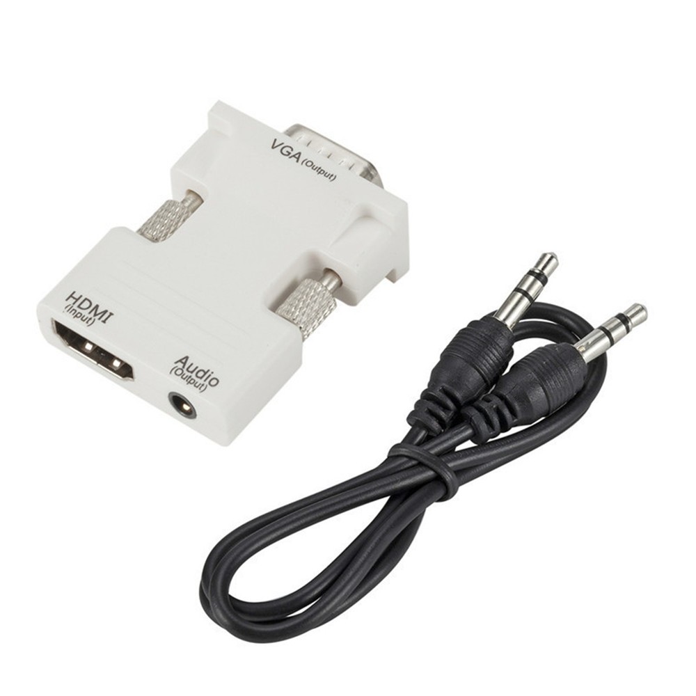 Female HDMI to Male VGA Adapter with Audio – Plug & Play for Laptop to TV