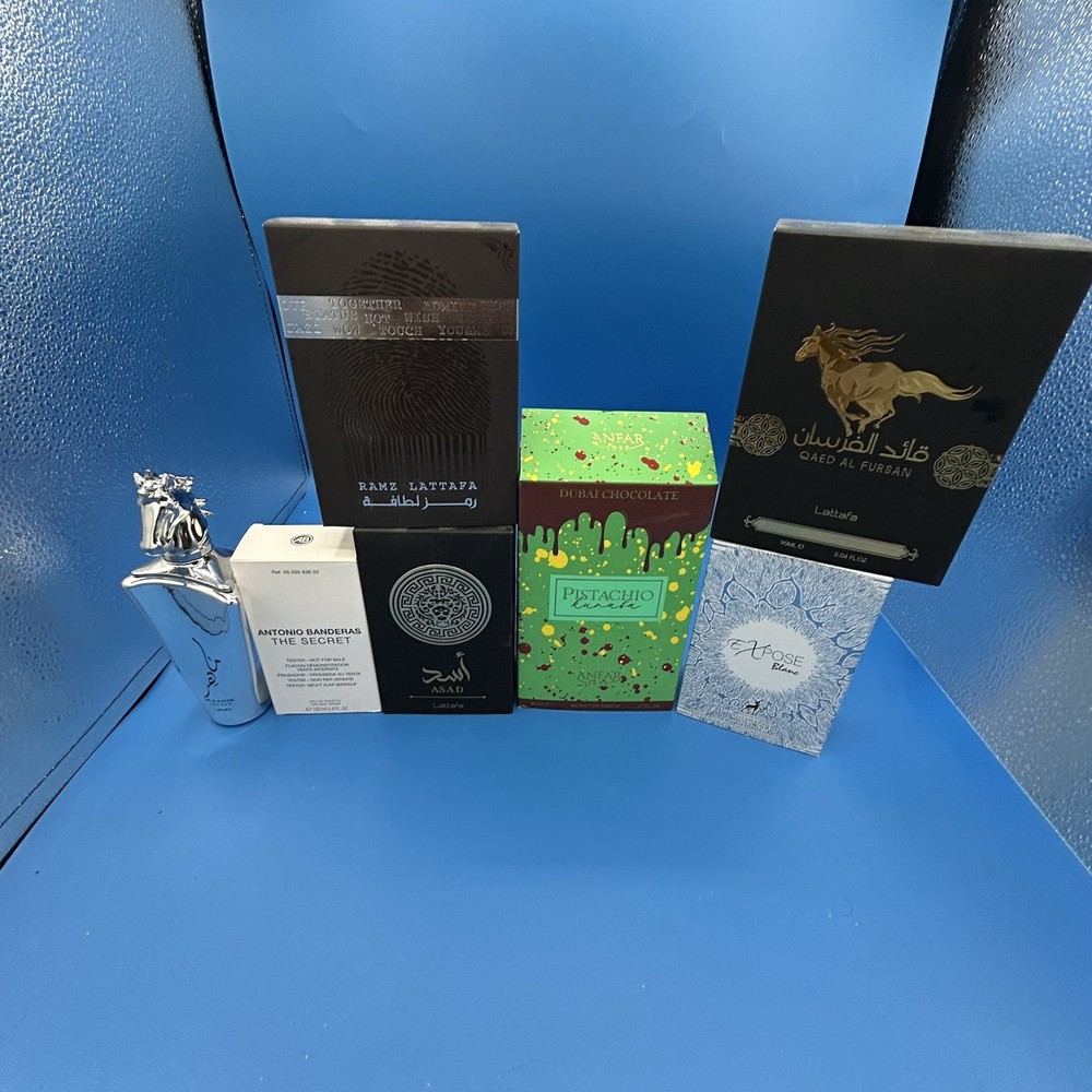 COLOGNE LOT OF 6 Ramz Gold Lattafa Antonio Banderas Maison Alhambra & More