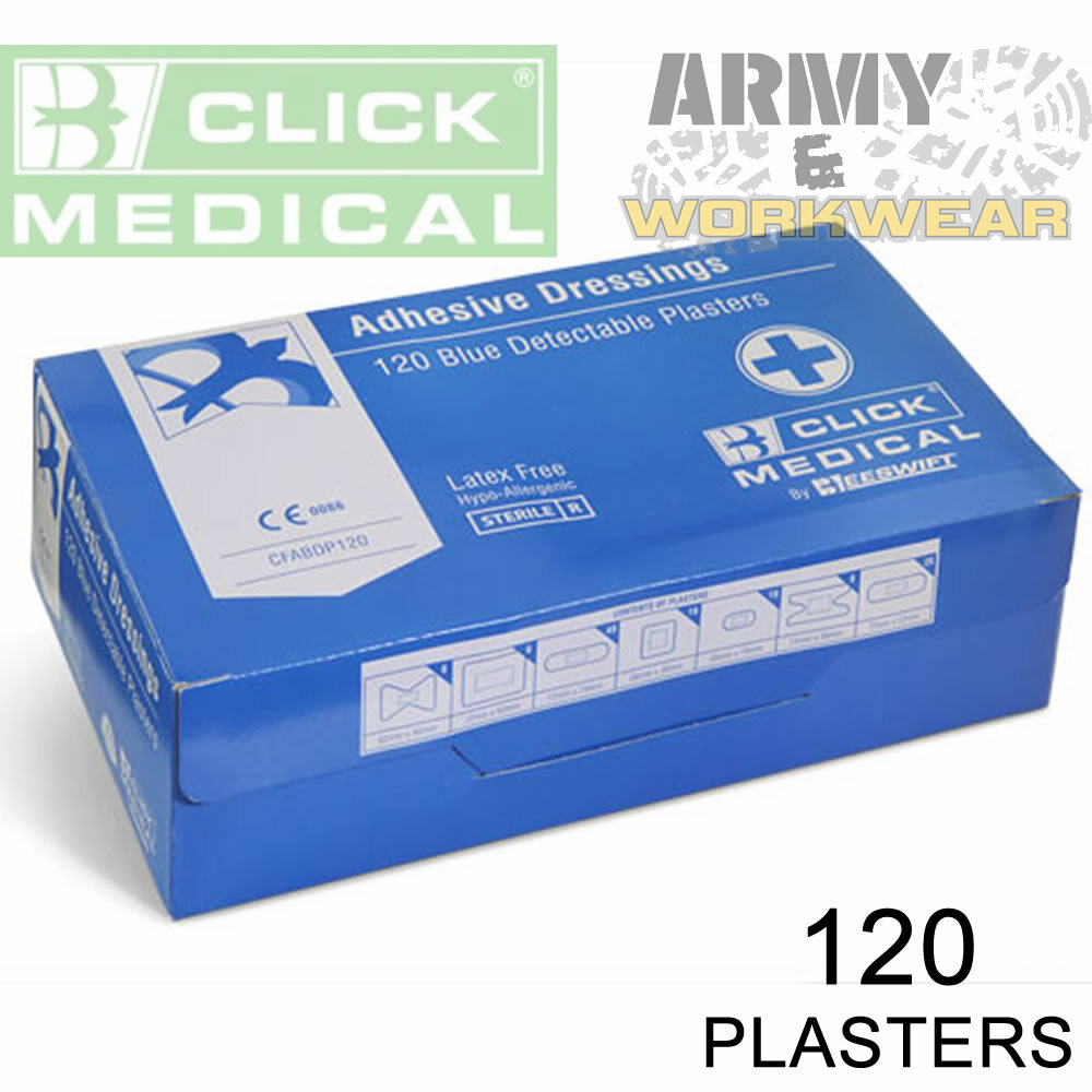 BLUE DETECTABLE PLASTERS Assorted Food Safety Catering Kitchen First Aid Box Set