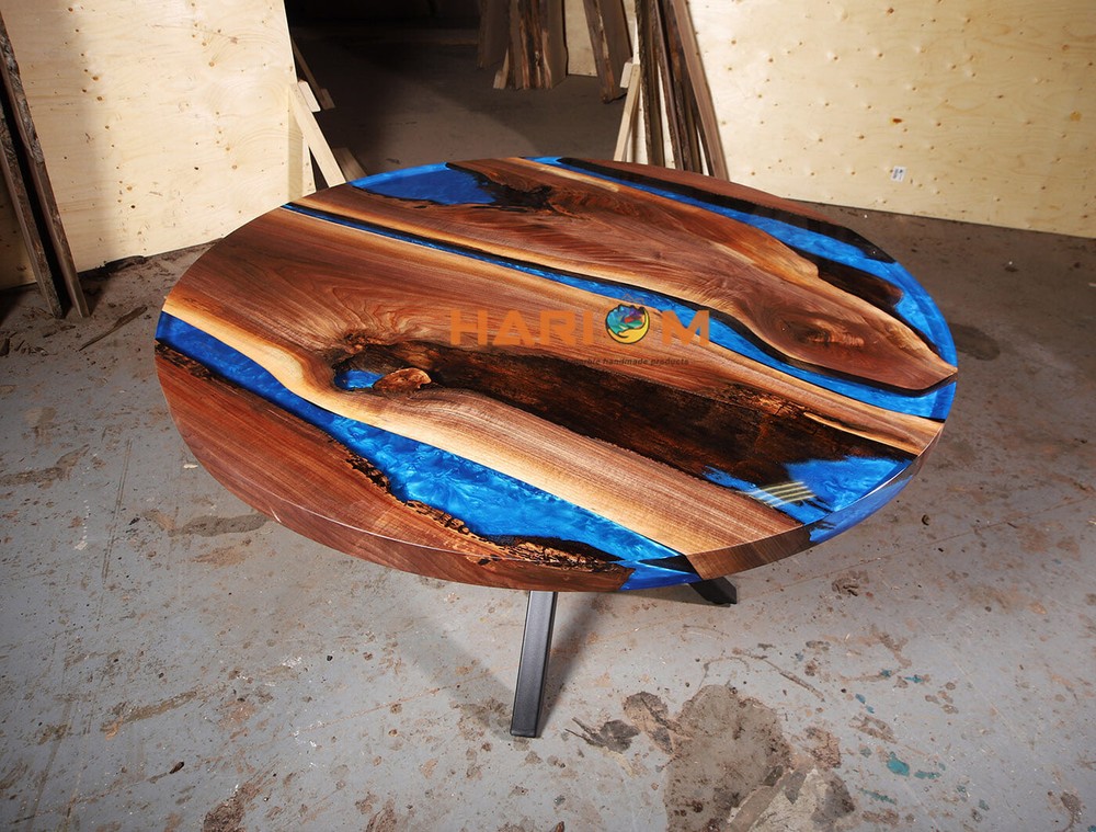 Ocean Blue Epoxy Resin River Table Top Unique Gifts Custom TO Made Decor Table
