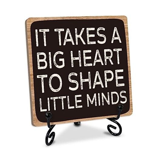 Teacher Appreciation Gifts for Women Men Inspirational Wooden Table Signs,