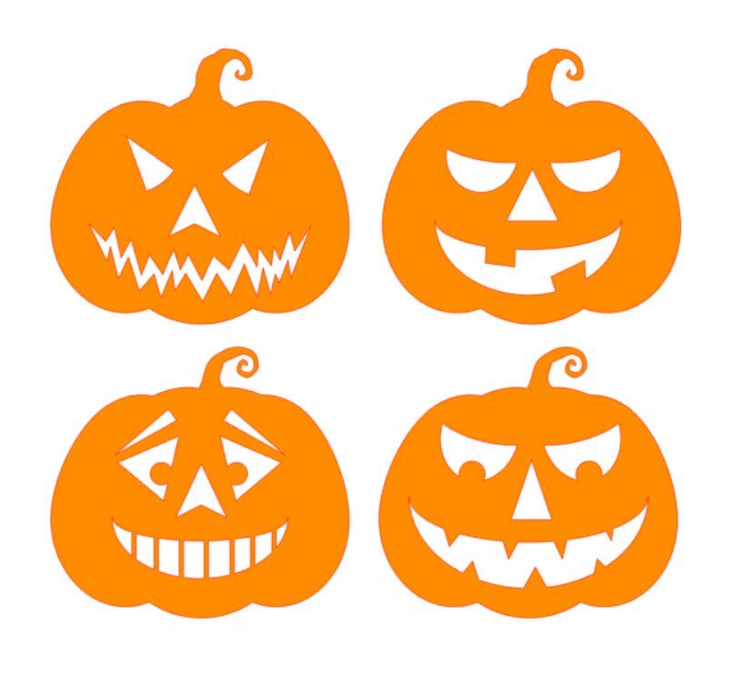 Pumpkin Stickers Halloween Spooky PICK SIZE COLOR Scrapbooking Vinyl Decal Car