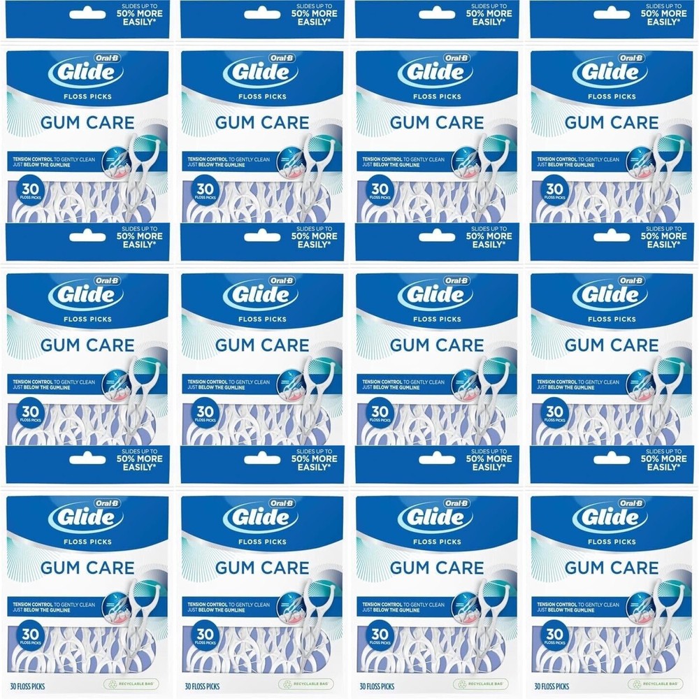 Pro-Health Advanced Floss Picks - 30 Count (Pack of 12) - Gentle, Effective Dental Cleaning for Healthy Gums and Teeth
