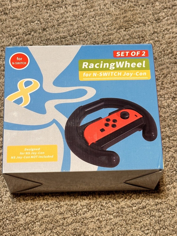 2 Pack Switch Steering Wheel Compatible To Nintendo Switch & Switch OLED JoyCon