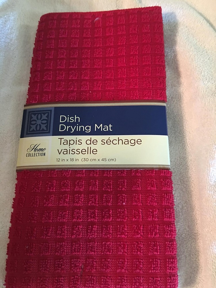 Home Collection, Red Dish Drying Mat, New!