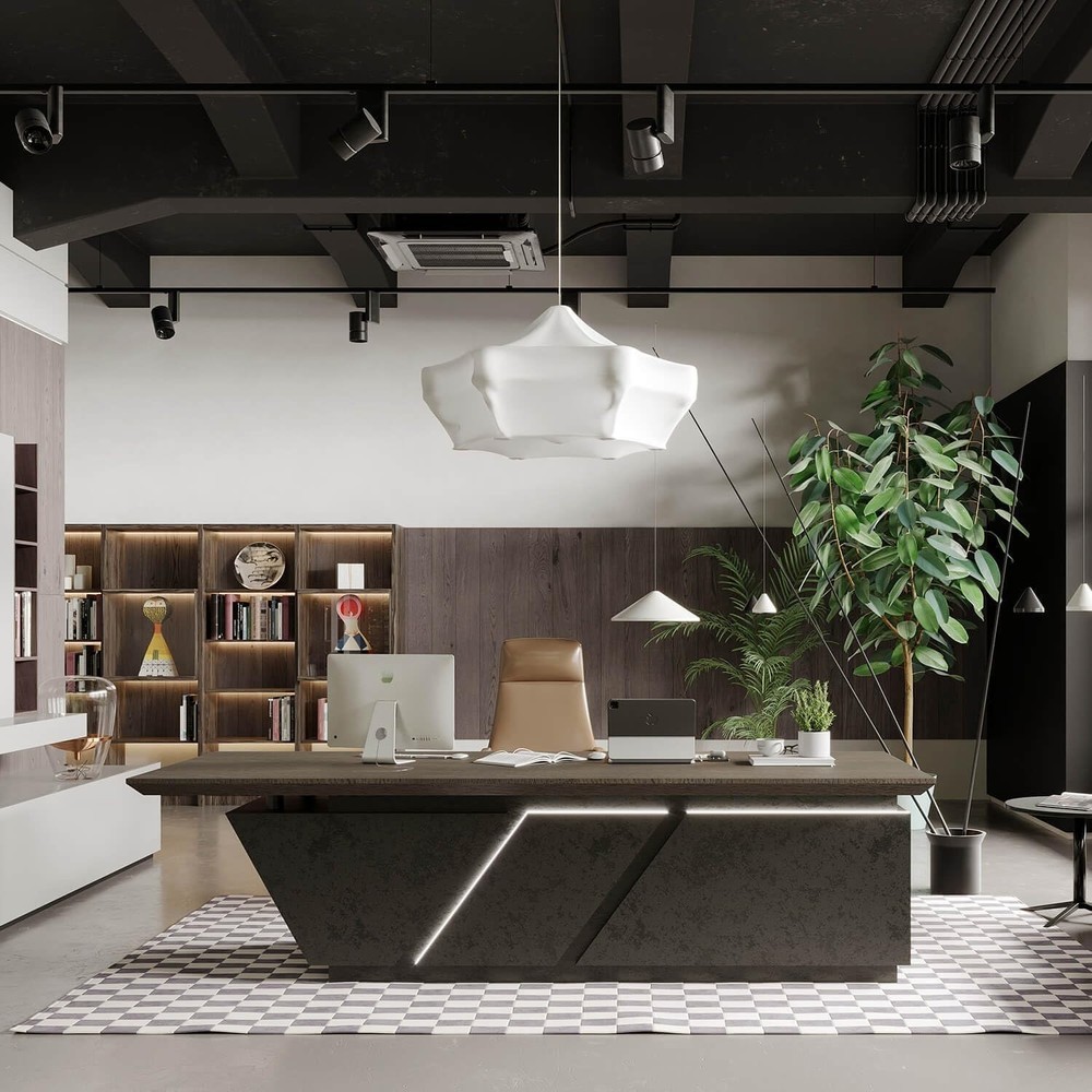 Adjustable L-Shape Home Office Computer Desk w/ Drawers Right Return