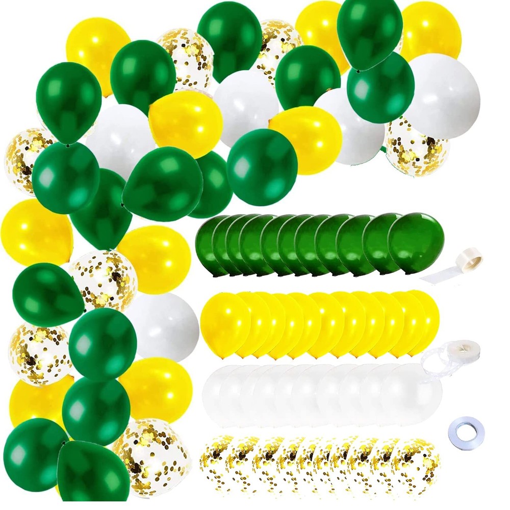 Green Yellow Graduation Party Decorations 2024 with Balloons & More-image