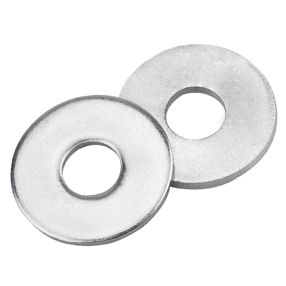 100-pack M6 Flat Washer- 304 Stainless Steel (6.5mm ID x 18mm OD), DIN9021, C...