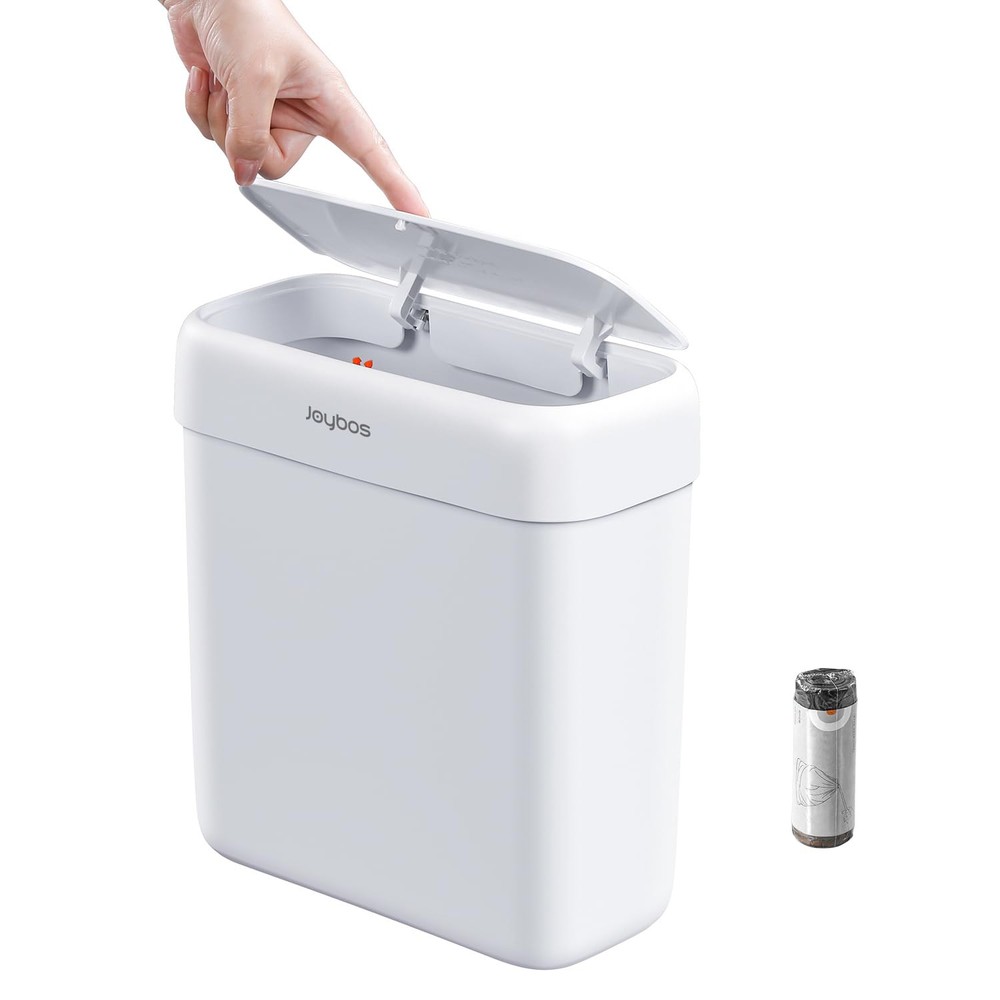 Trash Can with Lid, 2.6 Gallons/9.2 Qt Garbage Can with Press Top, Small Tras...