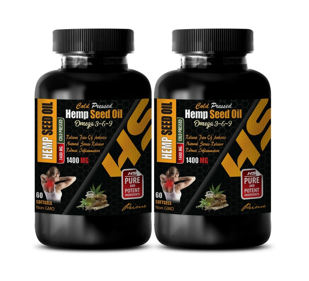 Hemp Capsules for Healthy Living - ORGANIC HEMP SEED OIL - Natural Wellness 2Bot-image