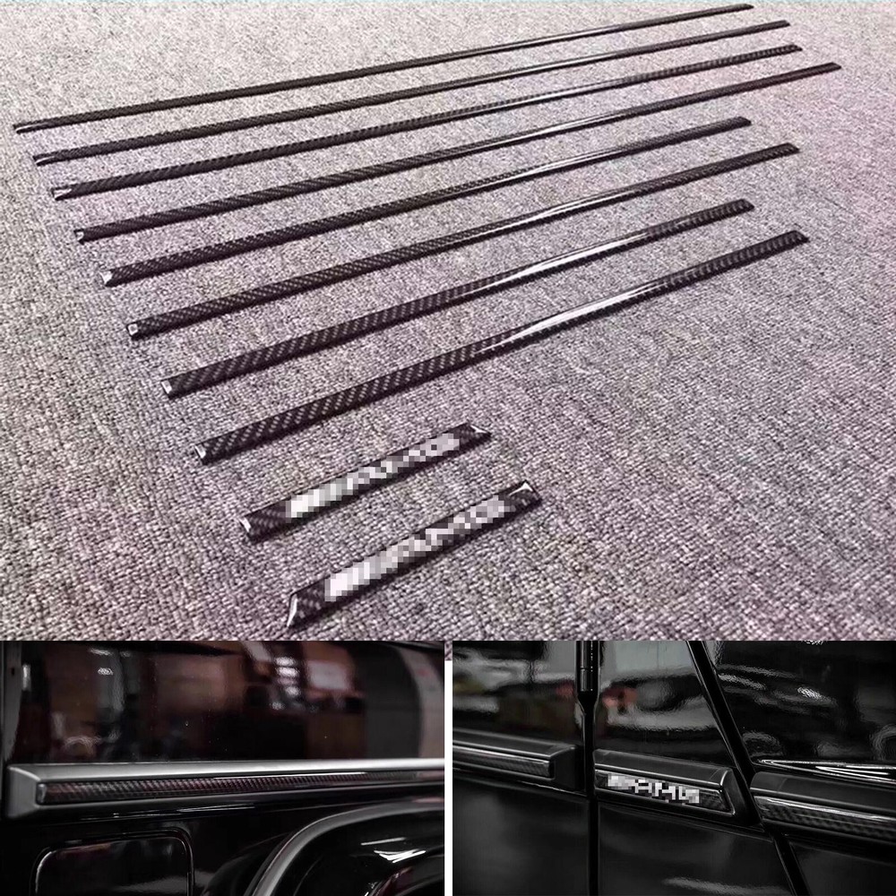 Carbon Fiber Side Molding Trim Sticker For Mercedes G Class W463 G63 G65 G500
