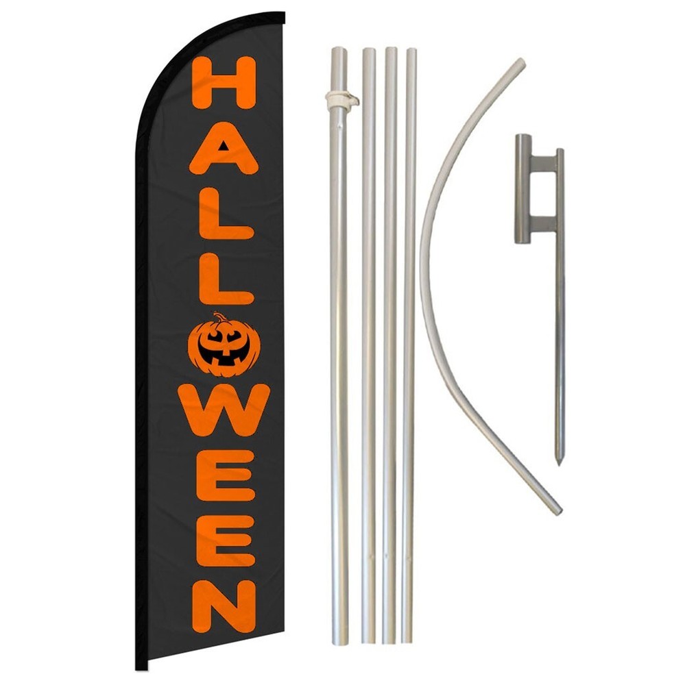 Halloween Full Curve Windless Swooper Flag Kit with Pole