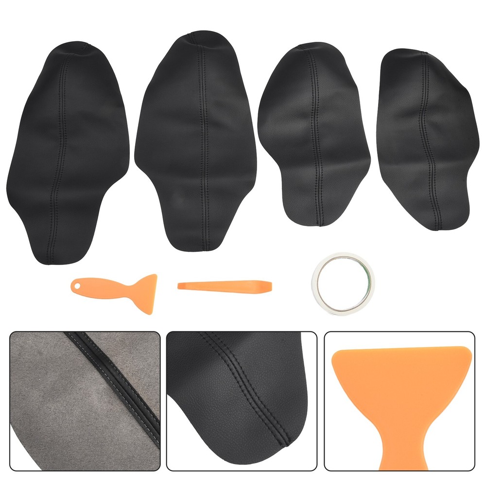 4PCS Leather Door Armrest Cover Trim Car Accessories For Civic Sedan-2022