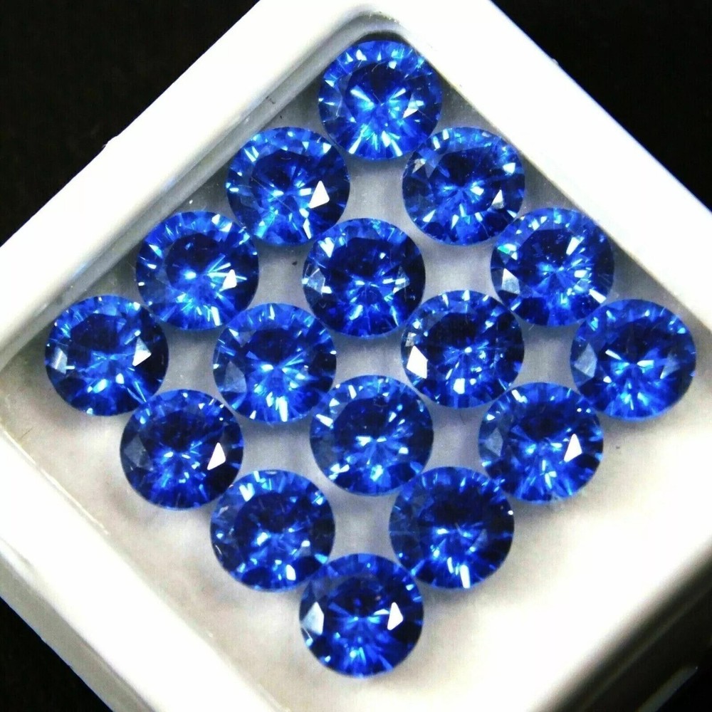 Natural Blue Sapphire 4mm Round Cut 16 Pcs Certified Loose Gemstones