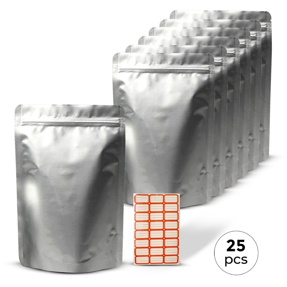 10 Mil Thick 25 pc Mylar Bags 1 Gallon (10