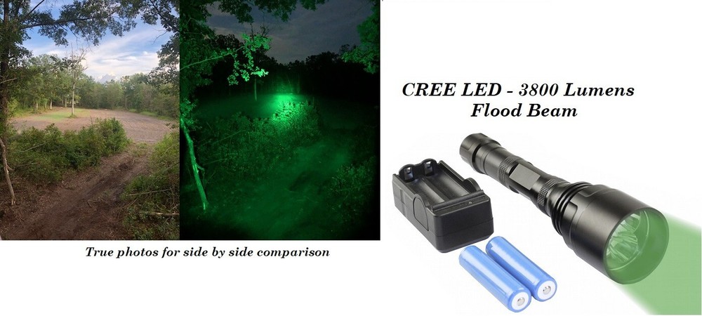 Green LED Hunting Light for Coyote Hog Varmint Predator Control-image