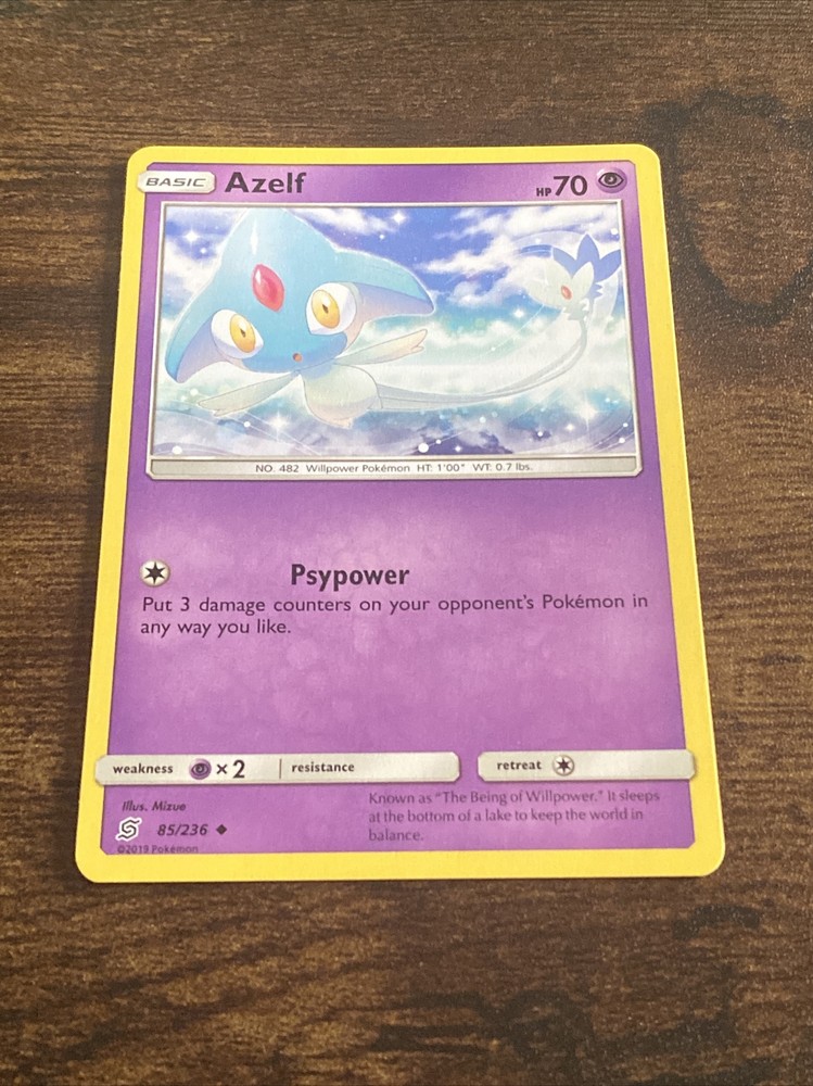 Azelf 85/236 SM Unified Minds Regular Holo Pokemon Card-image