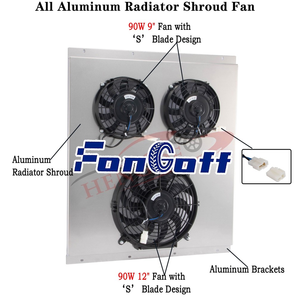 Aluminum Shroud Fan Fit 2002-2004 Hummer H1 1992-2001 AM General Hummer 6.5L NEW