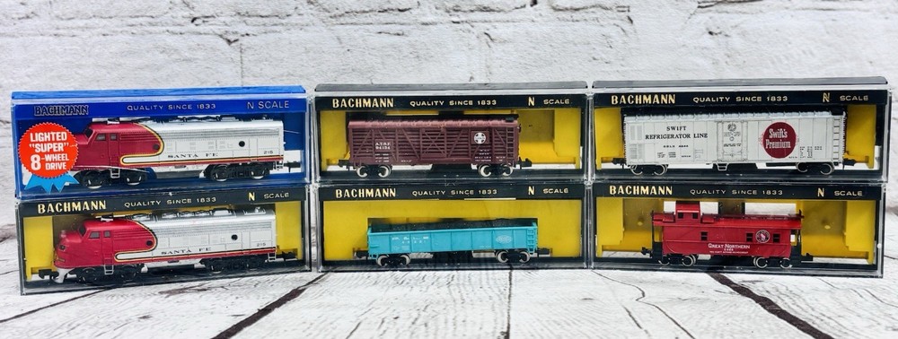 Bachmann N Scale Santa Fe 4406 F9 Diesel Train Set Tested Working Lot