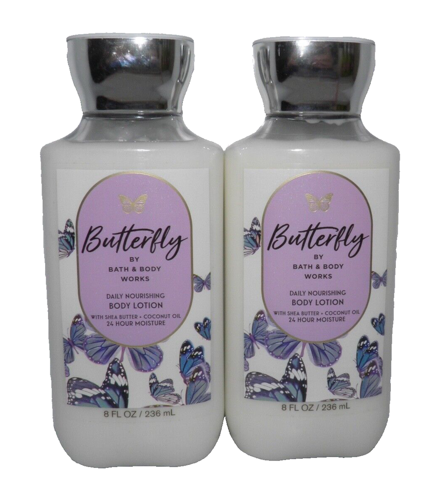 2 PACK BATH & BODY WORKS BODY BUTTERFLY Body LOTION SHEA BUTTER COCONUT OIL
