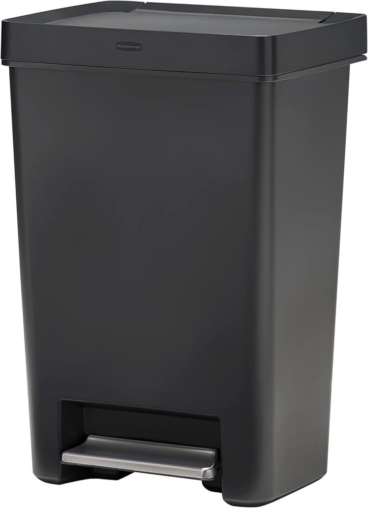 Step-on Trash Can for Home and Kitchen with Lid Lock and Slow Close 13 Gallon