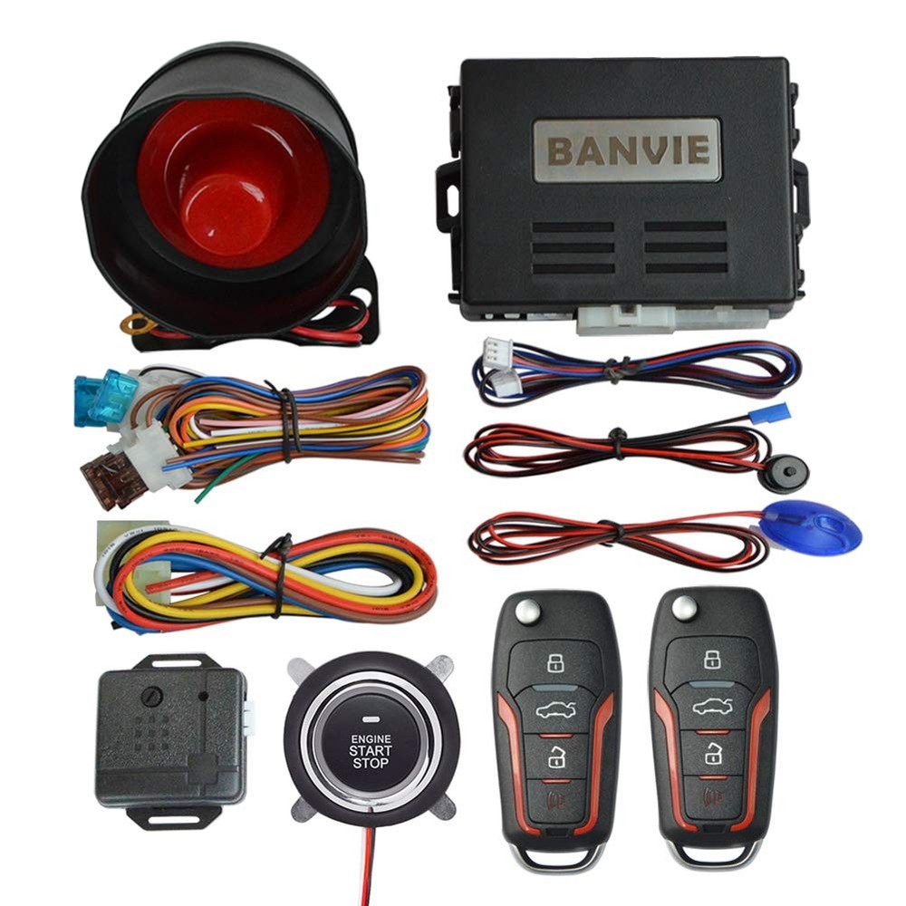 Advanced Car Keyless Entry Alarm with Remote Start & Push-to-Start System