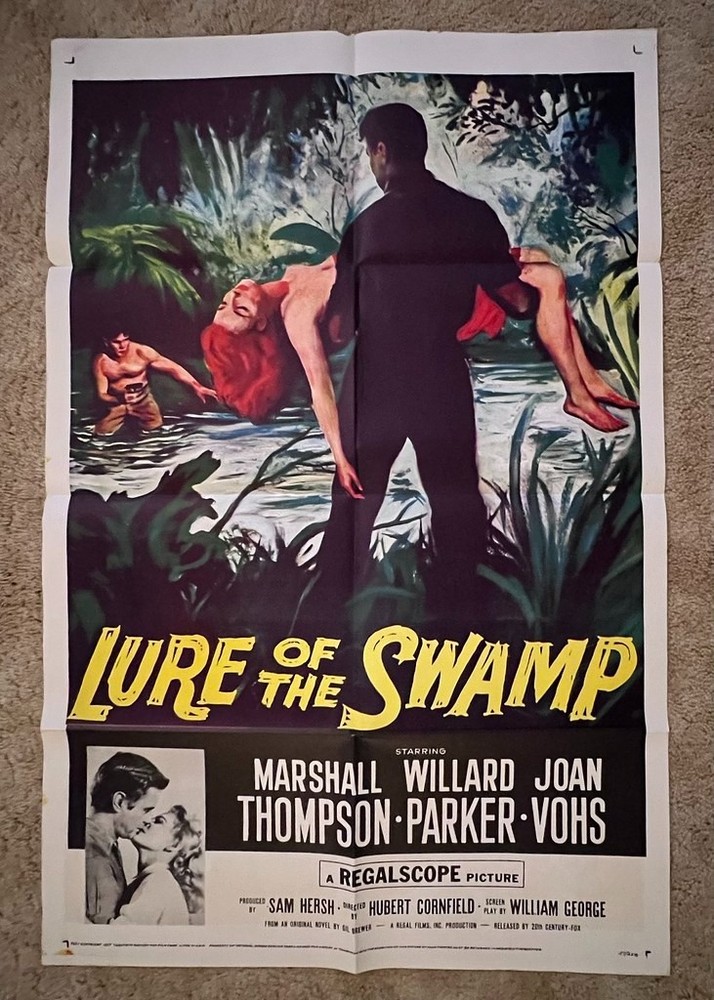 Lure of the Swamp 1957 Movie Poster 27x41 Film Noir Marshall Thompson
