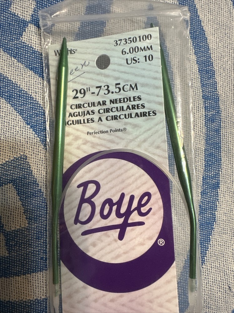 Green Wrights Boye 29-Inch Aluminum Circular Knitting Needles US Size 10-image