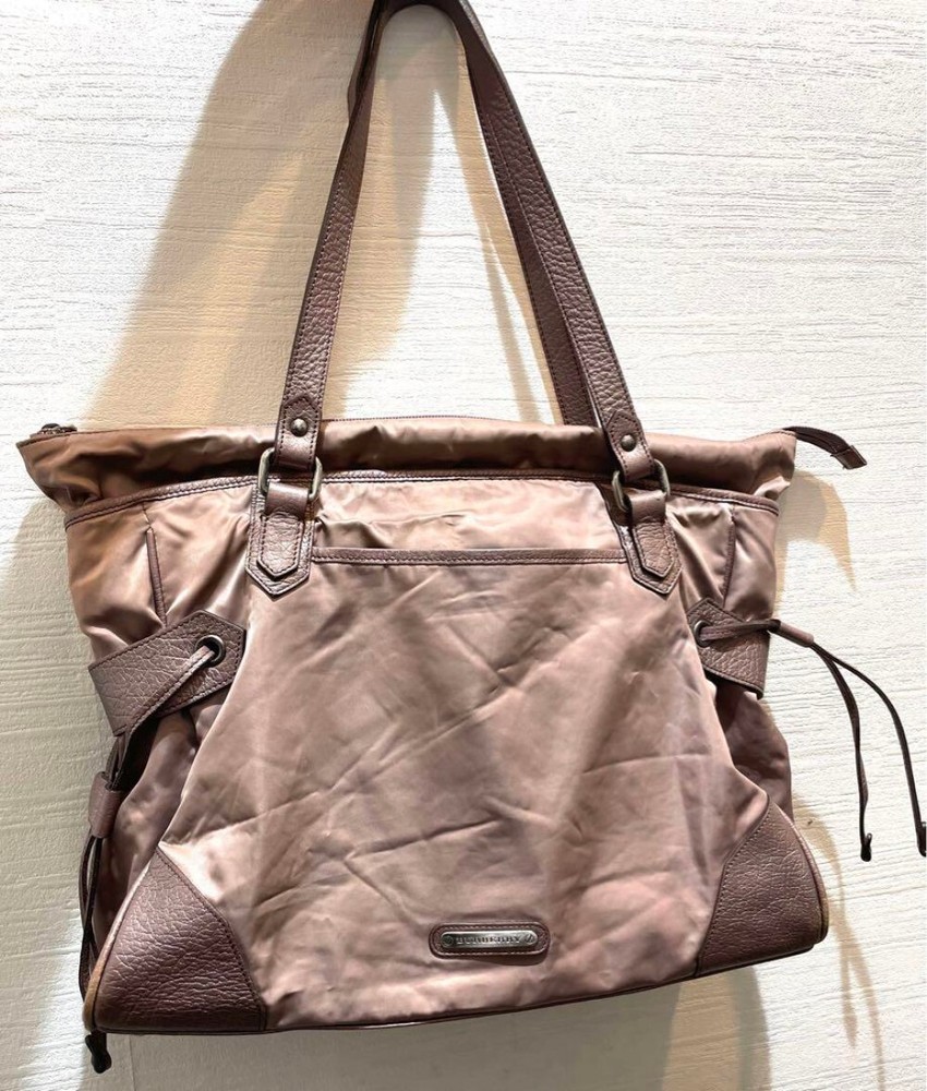 Burberry Shoulder Bag Nova Check Canvas Beige Authentic F1114671