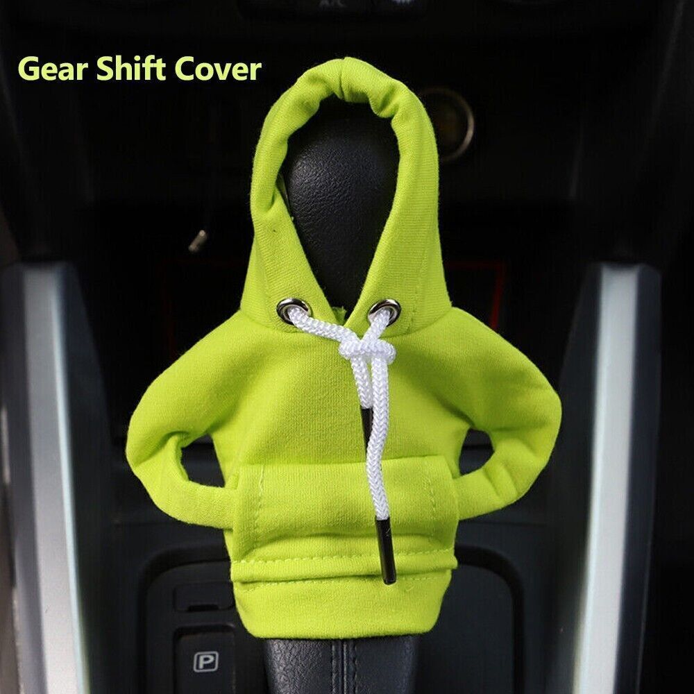 Green Cotton Car Gear Shift Cover Mini Hoodie Knob Sweater 1PCS-image