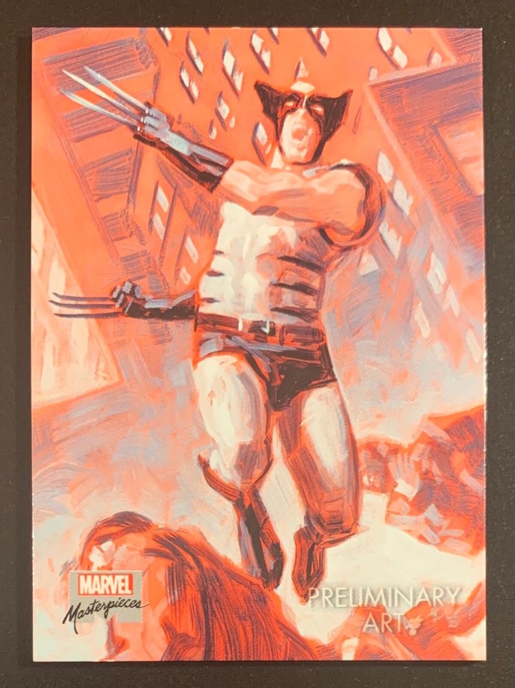 2020 Marvel Masterpieces Preliminary Art # 82 WOLVERINE Insert Comic Card PA82