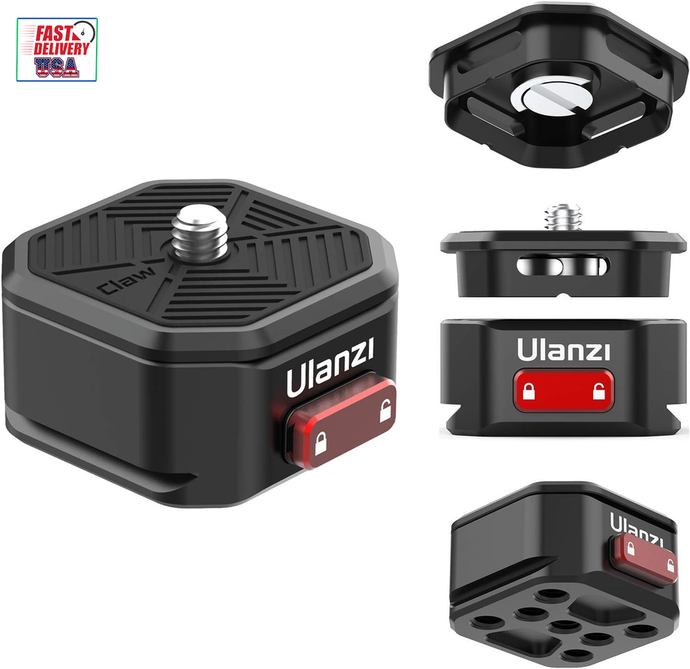 Upgrade ULANZI Claw Quick Release QR Plate Kit, Quick Release Plate Rapid Connec