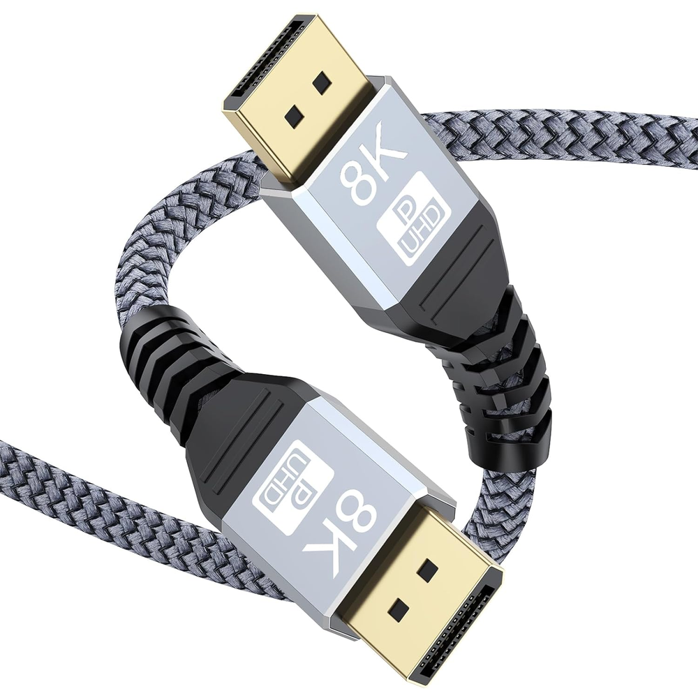 8K DisplayPort 1.4 Cable 8ft DP to DP High-Speed 32.4Gbps