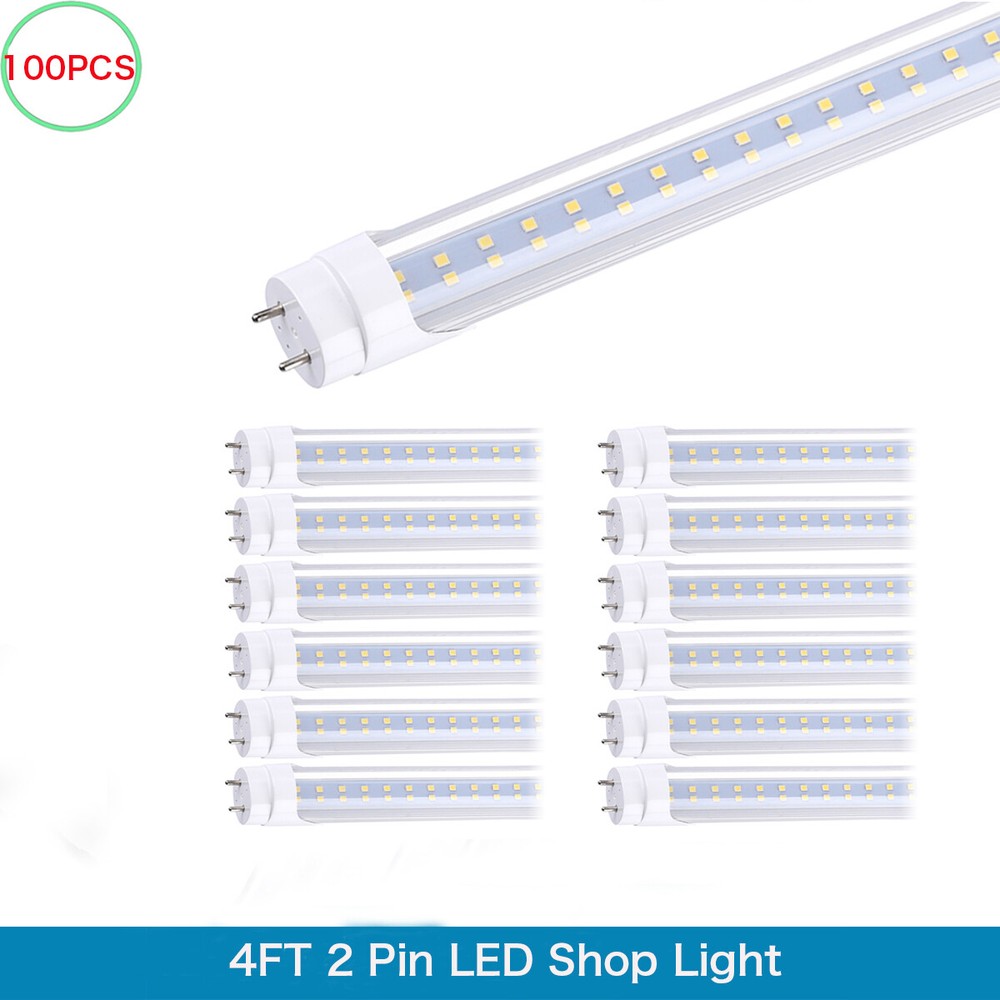 100Pcs 28W Led Shop Lights 4FT 48inch T8 Led Tube Light G13 2-Pin Double ended