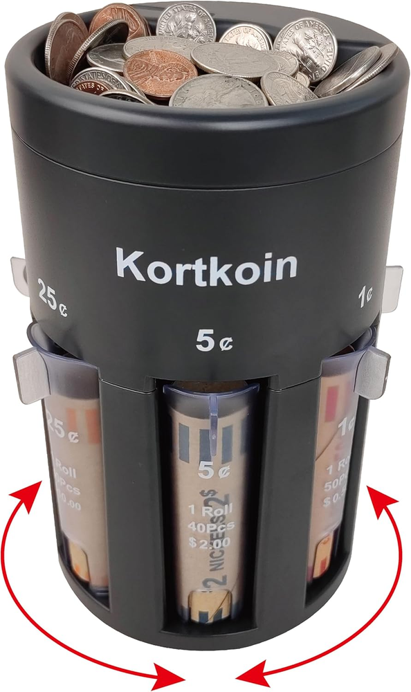 Automatic Coin Sorter 5-IN-1 Coin Counter Coin Wrappers Empty Piggy Bank Coin