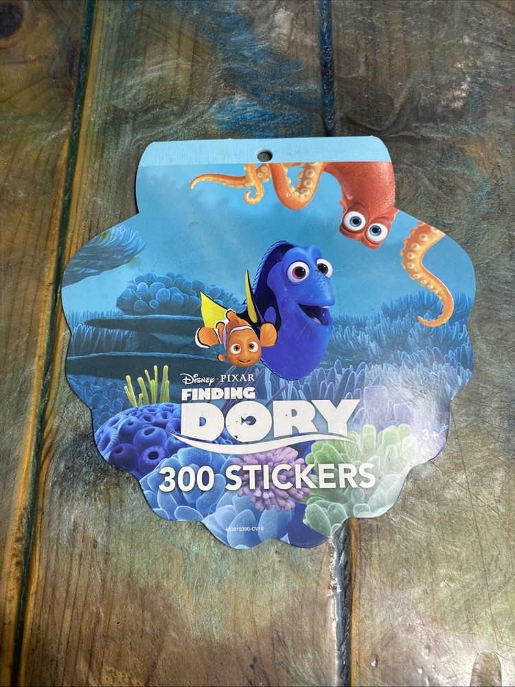 300 Stickers Decals Book Pad Disney Pixar Finding Dory Nemo & Friends, 8 Pages