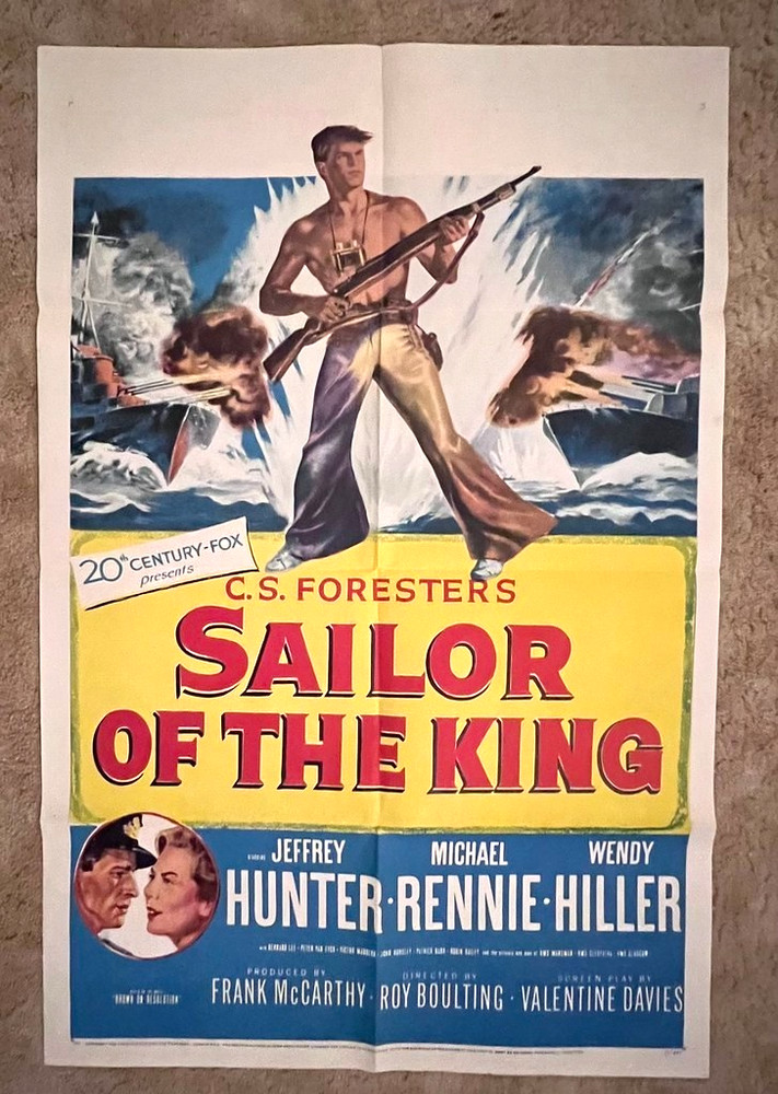 Sailor of the King 1953 Movie Poster 27x41.5 Jeffrey Hunter Michael Rennie