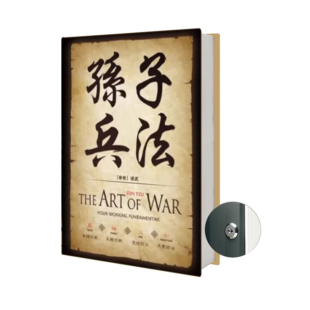 Chinoiserie Diversion Book Safe Storage Box 8.7x6x2 Inches with Security Key