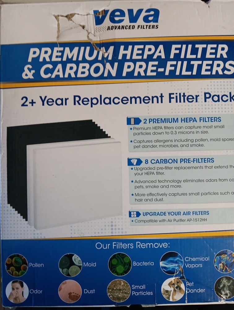 VEVA Premium HEPA Filter Pack - 2 HEPA & 8 Carbon Pre Filters (3304899)